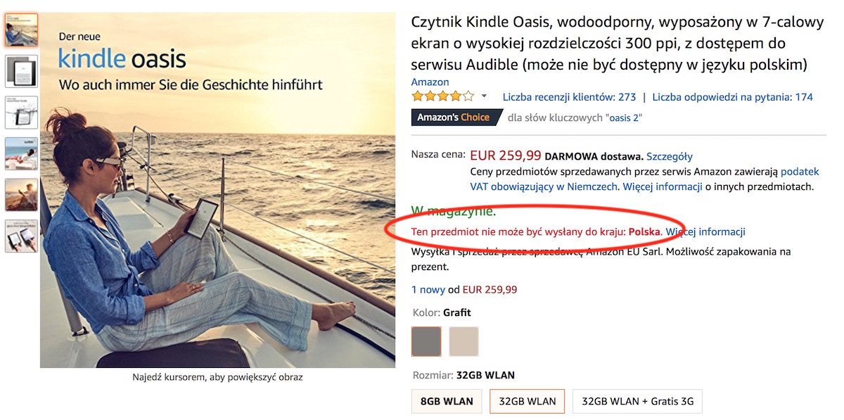 kindle oasis 2 generacji champagne gold 2018 amazon 4 class="wp-image-698455" 