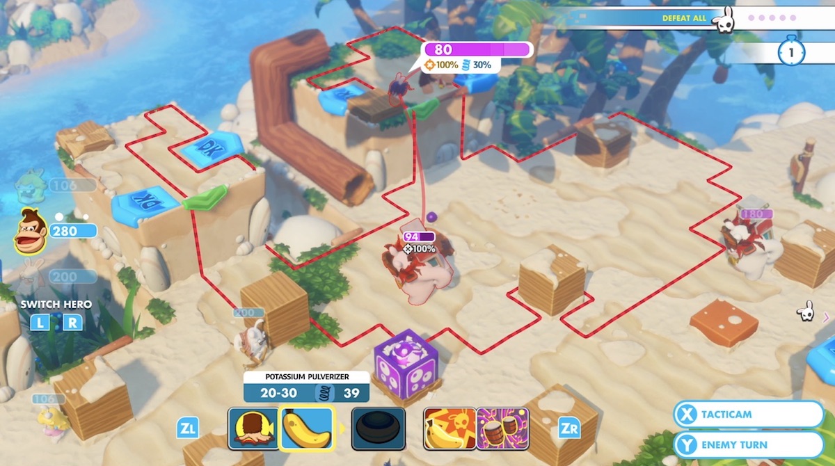 Mario Rabbids Kingdom Battle Donkey Kong Adventure screen Nintendo Switch class="wp-image-736654" 