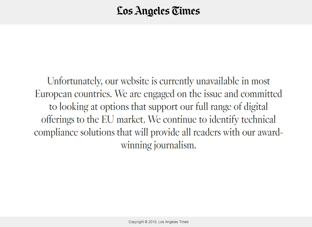 Los Angeles Times jest niedostępny na terenie UE class="wp-image-739582"