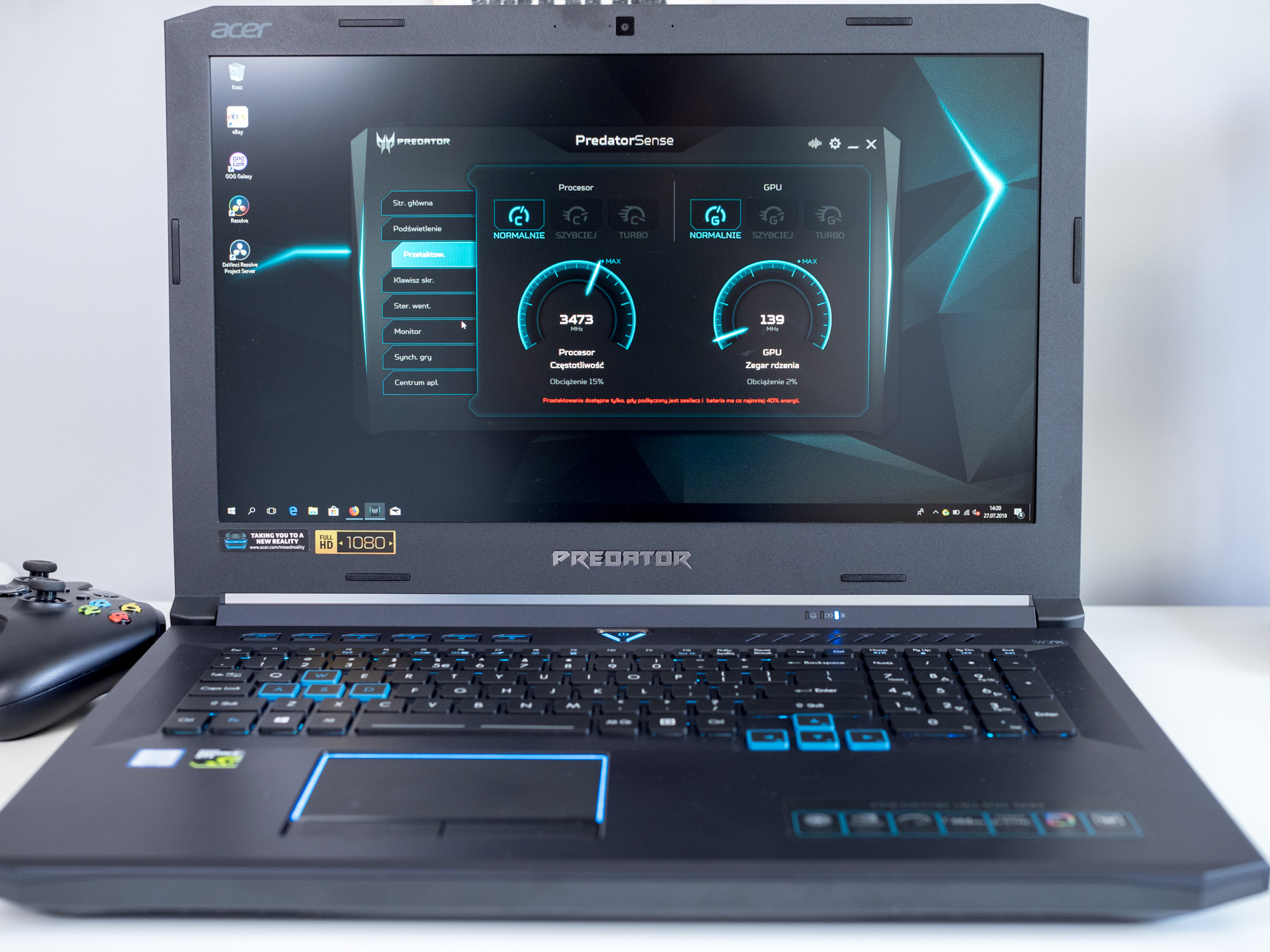 Acer Predator Sense w laptopie Acer Predator Helios 500. class="wp-image-777397" 