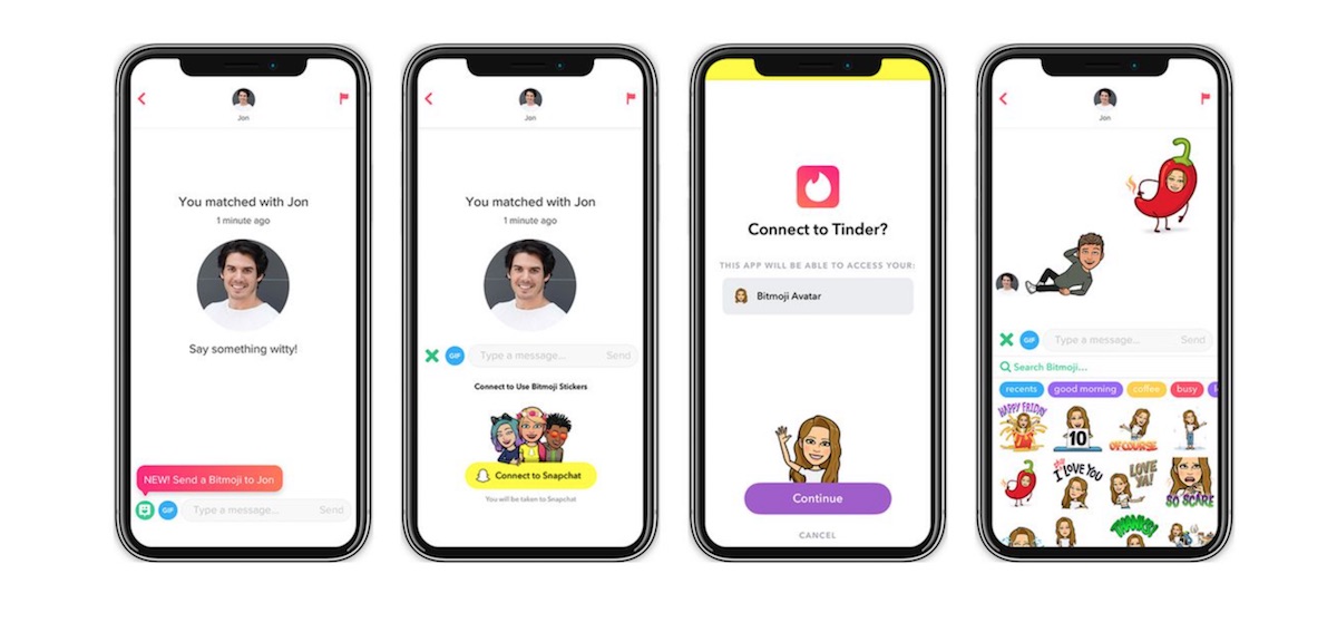 tinder snapchat bitmoji