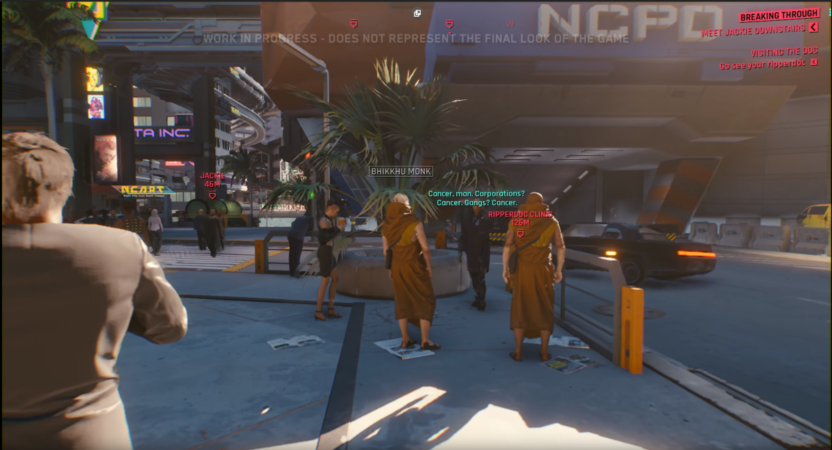 Cyberpunk 2077 TPS - dobrze, że patrzymy na świat oczami bohatera. class="wp-image-792274" 