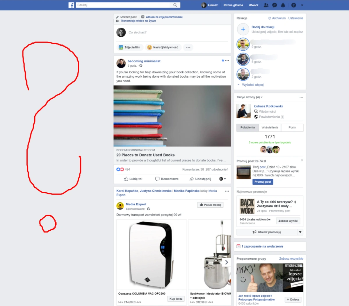 Facebook nie działa. Awaria dotknęła grup i stron.