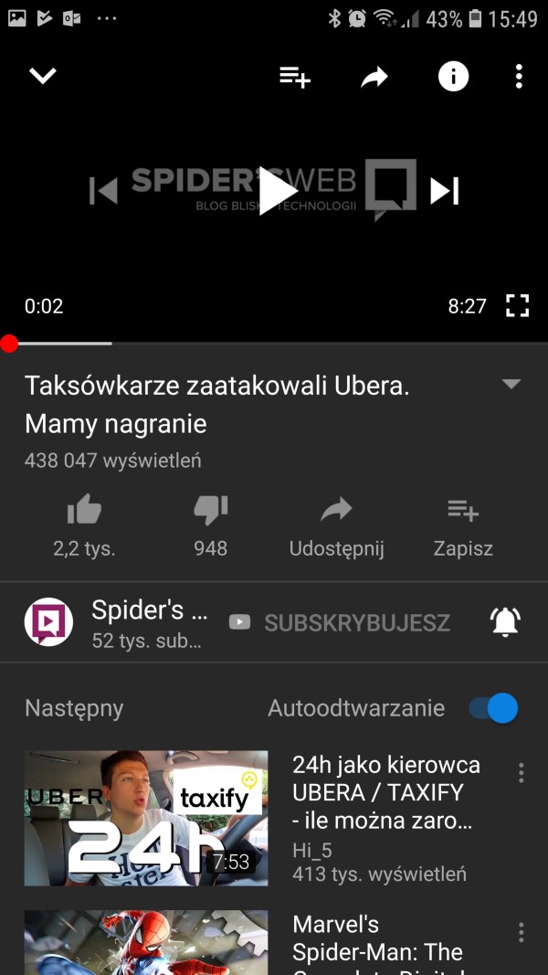ciemny motyw youtube android class="wp-image-799174" 