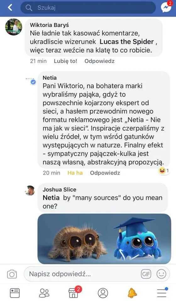 Netia plagiat spider Lucas  