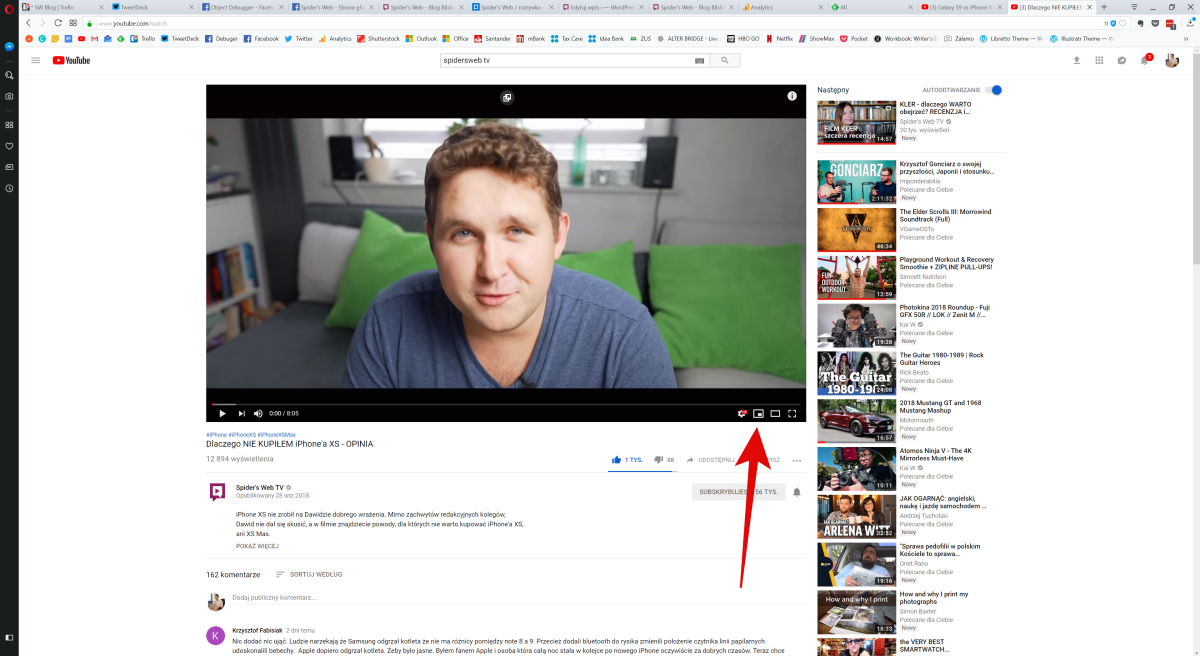 Miniodtwarzacz na YouTubie. class="wp-image-812347" 