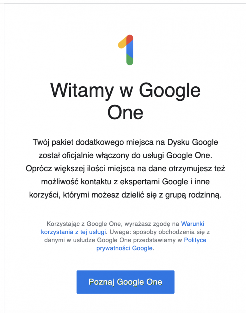 Google One w Polsce - cena, opinie. class="wp-image-867367" 