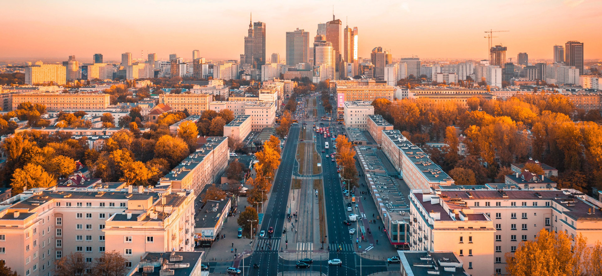 Warszawa z drona, fot. Aleksander Głowacki