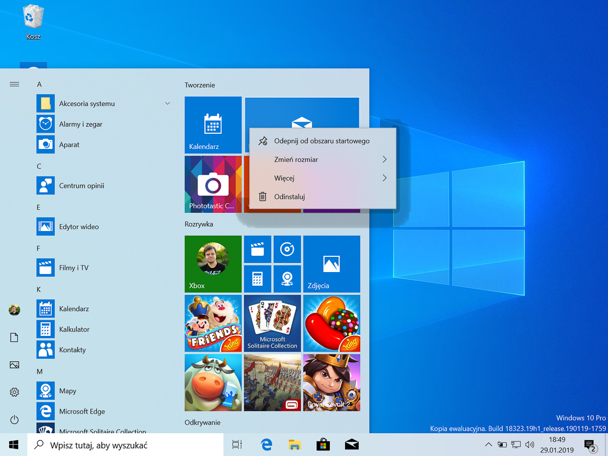 windows 10 1903 
