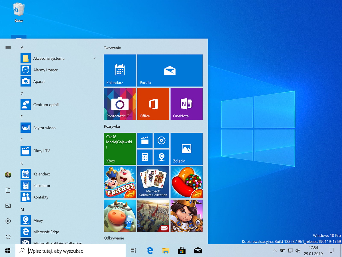 windows 10 1903 