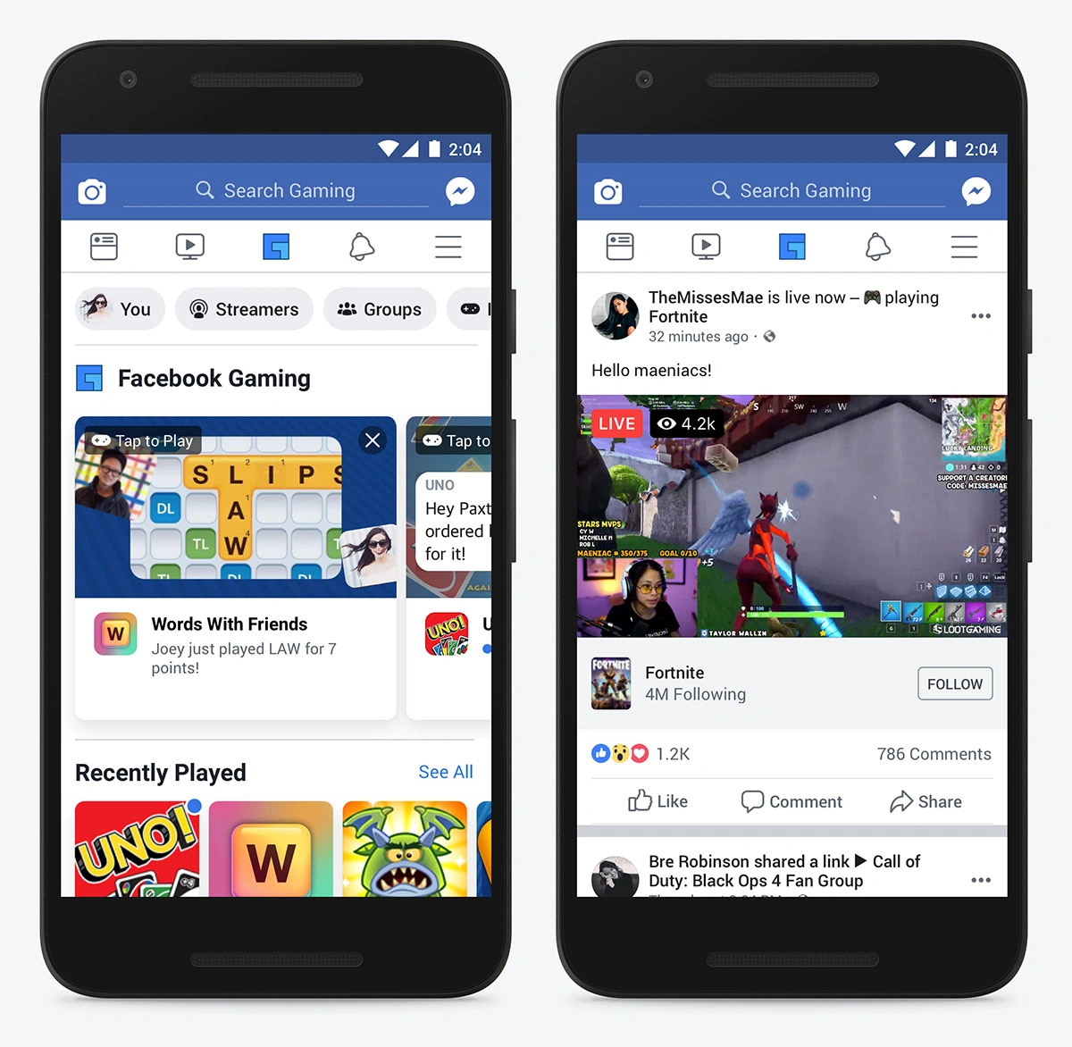 facebook gaming