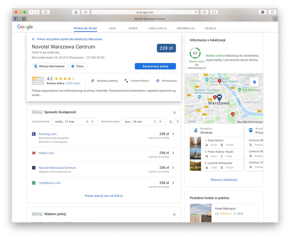 google hotels 4 