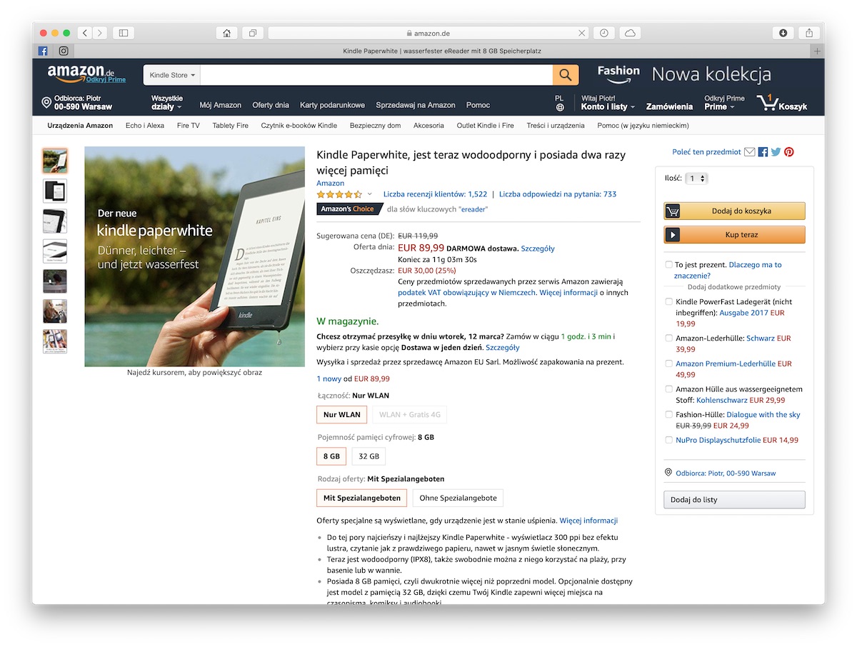kindle paperwhite 4 reklamy promocja amazon de class="wp-image-902043" 