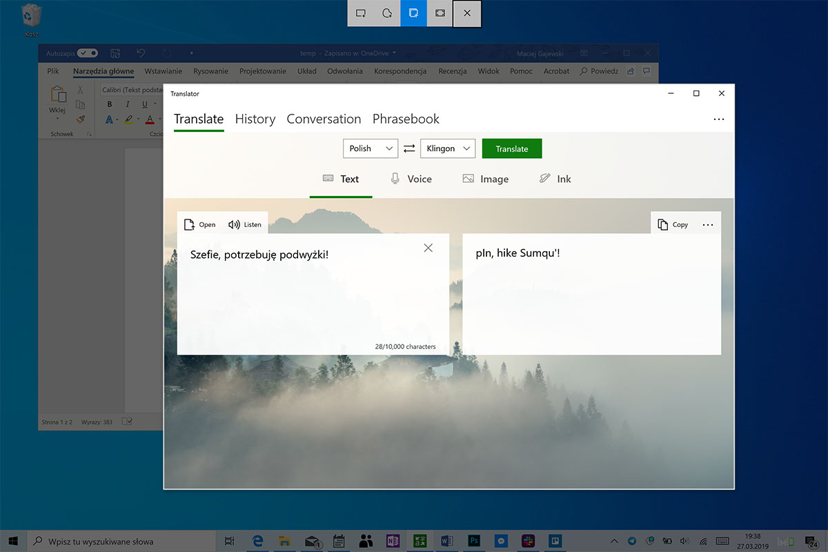 windows 10 1903 top nowości 