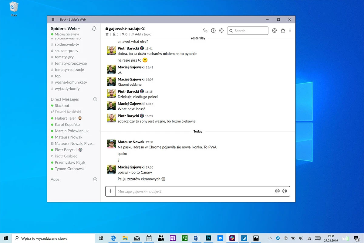 windows 10 1903 top nowości 