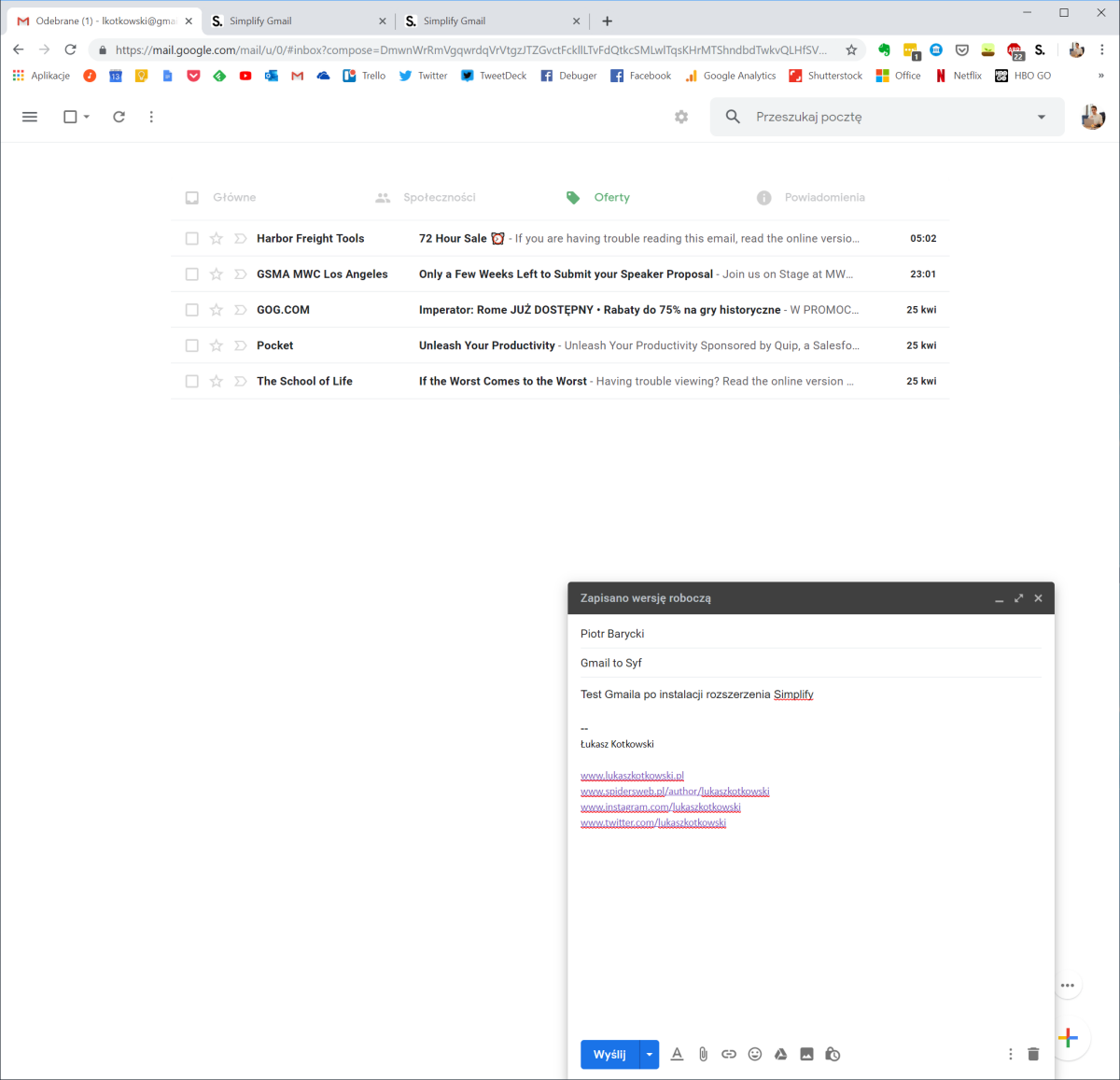 Gmail po instalacji Simplify class="wp-image-928889" 