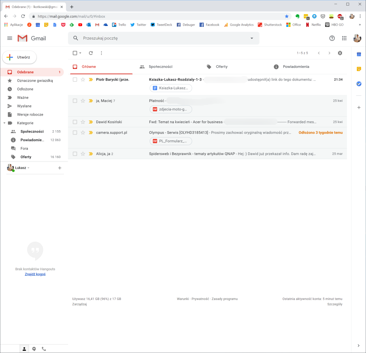 Gmail przed instalacją Simplify class="wp-image-928895" 