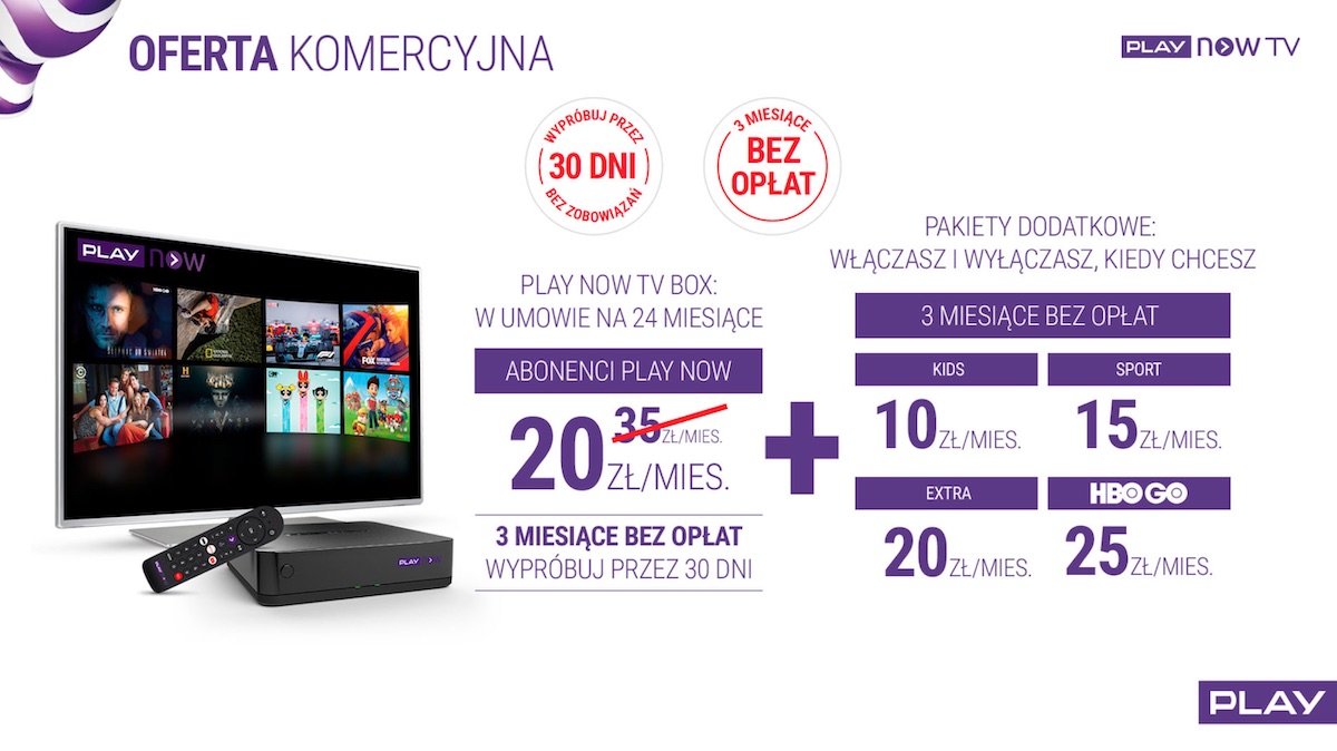 play now tv box telewizja internetowa dekoder class="wp-image-922485" title="Telewizja Play Now oficjalnie wystartowała. Trzy miesiące bez opłat, a dla abonentów Play spora zniżka " 