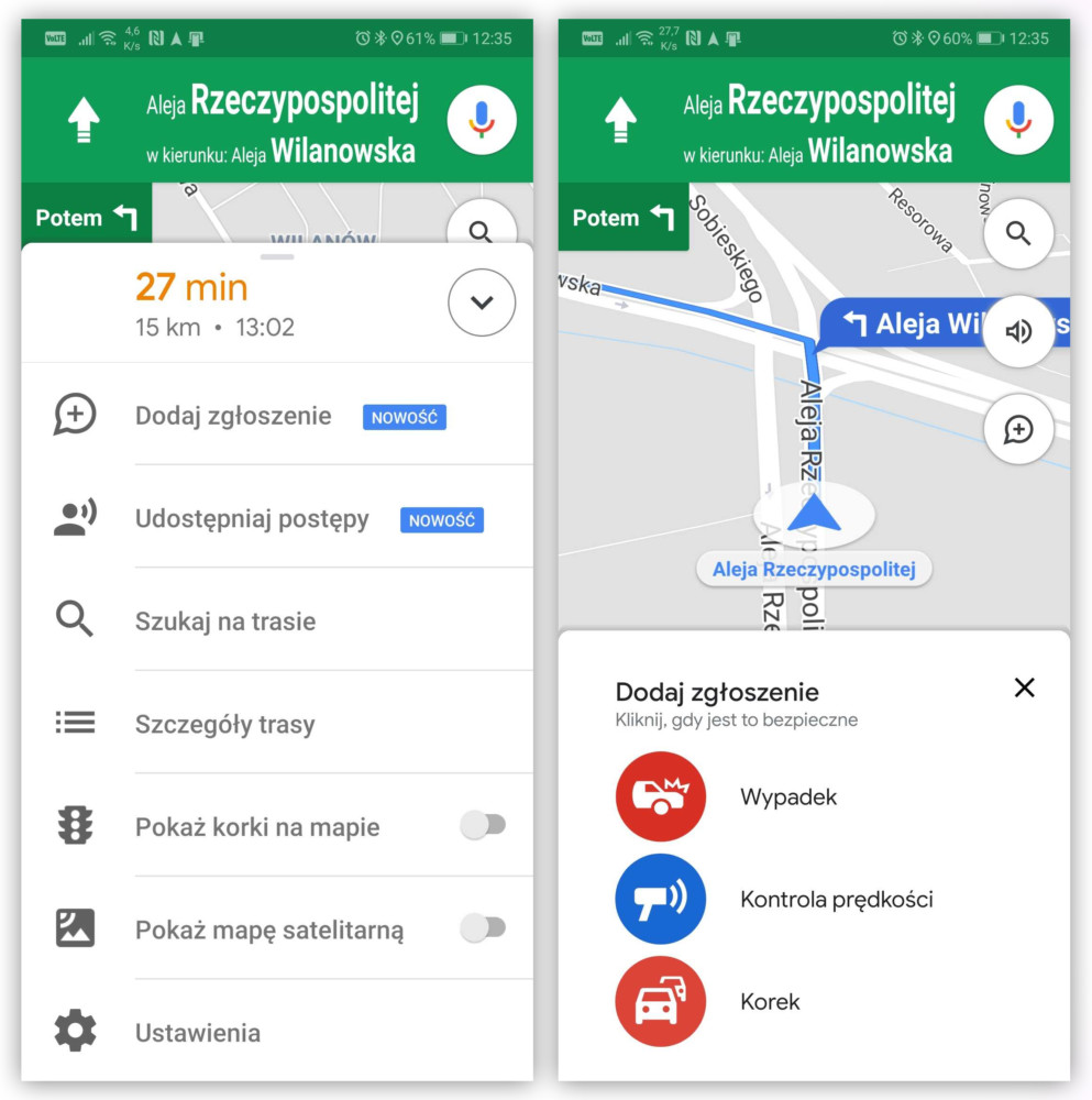 mapy-google-zglaszanie-kontroli-predkosci-korkow-wypadkow 