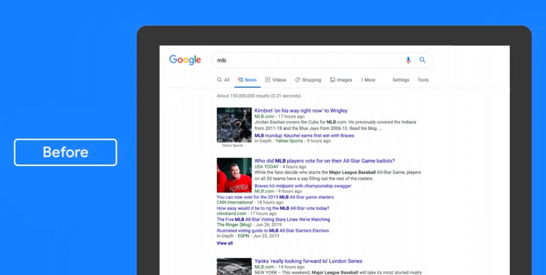 Zmiana wygladu wiadomości Google