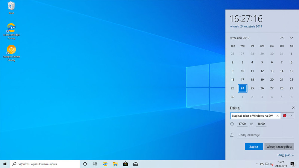 windows 10 1909 co nowego 