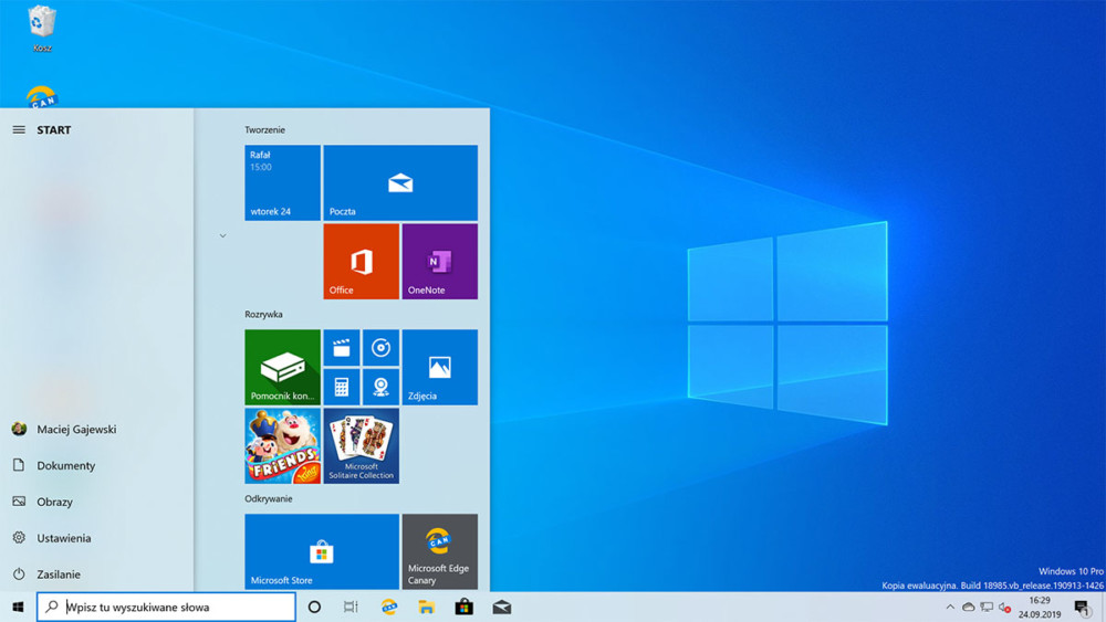 windows 10 1909 co nowego 