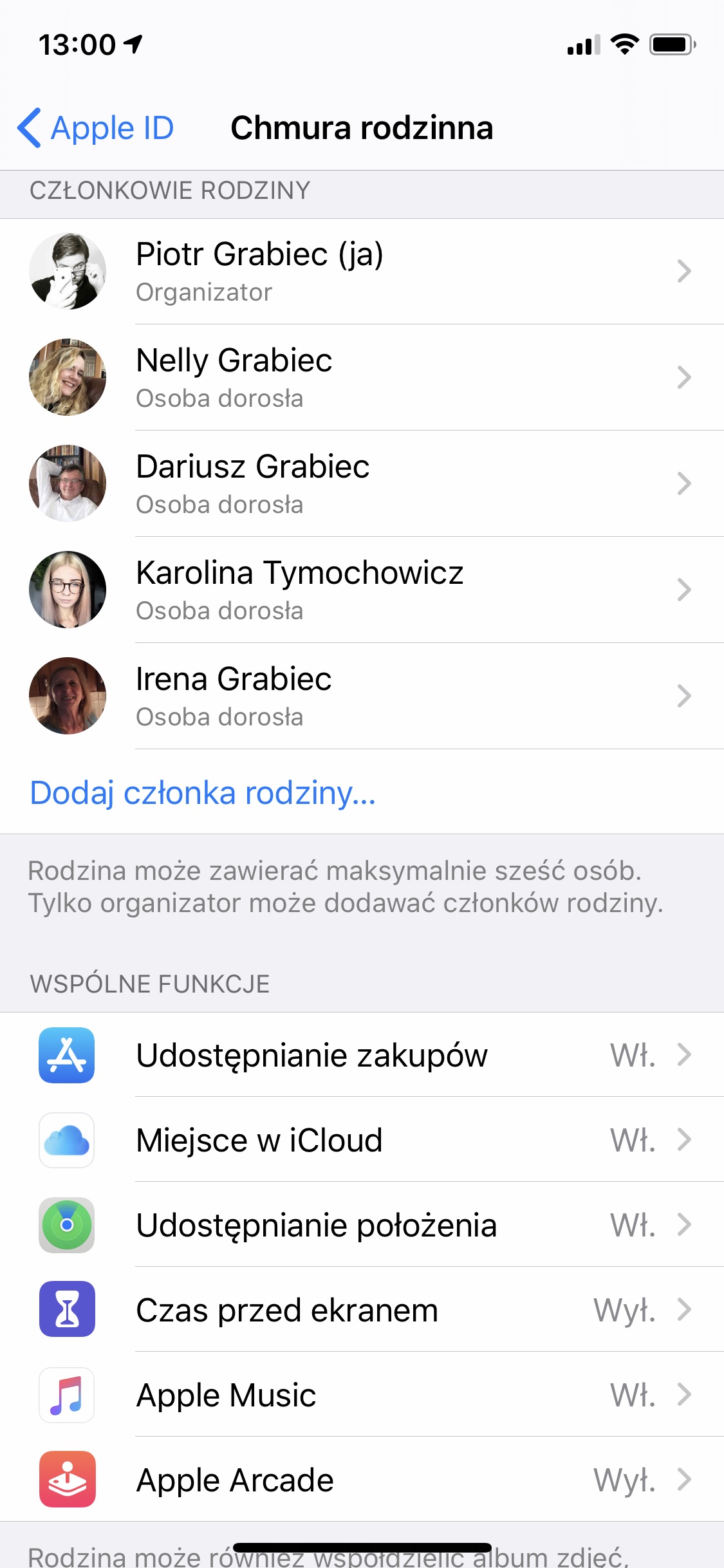 icloud family sharing 