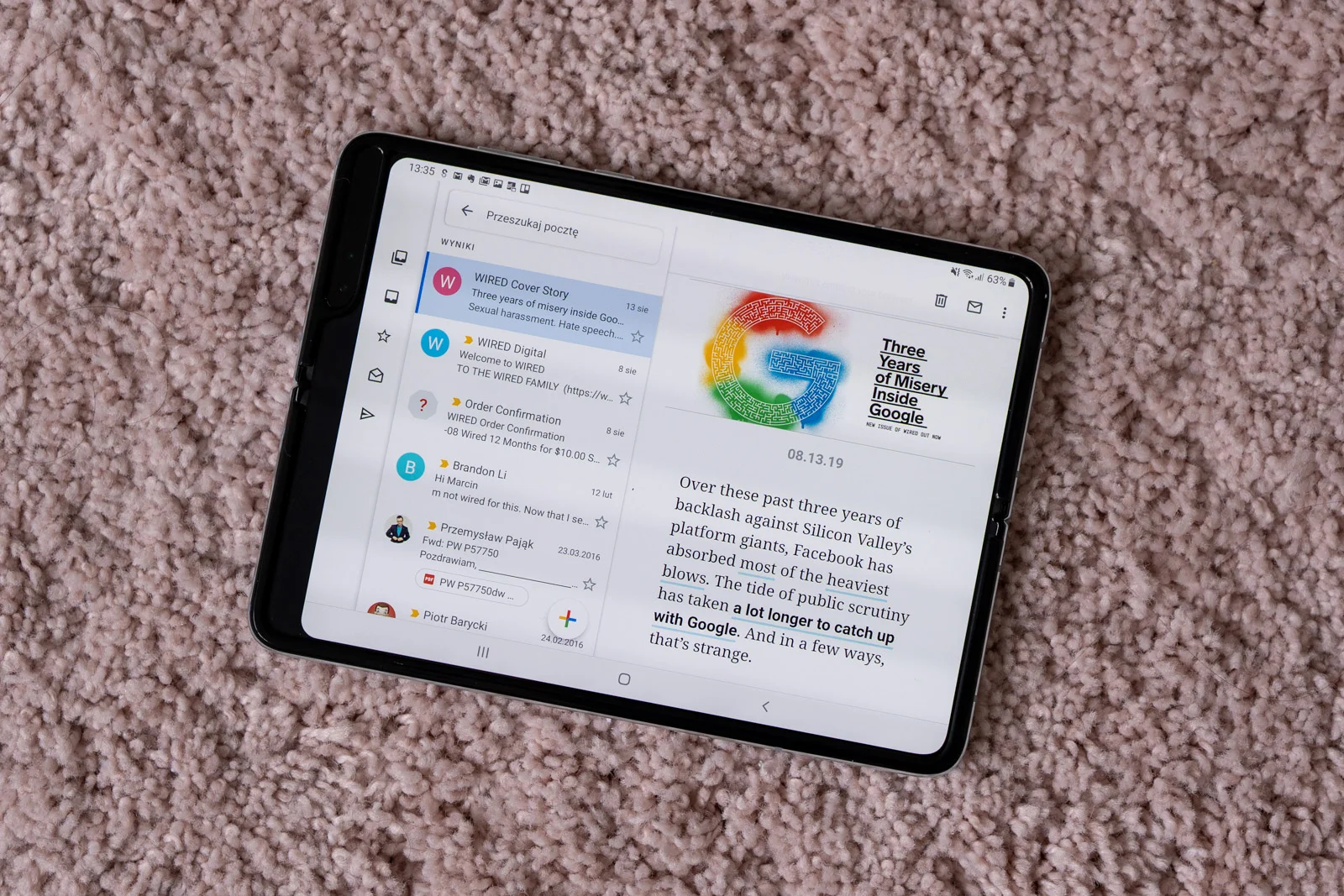 samsung galaxy fold jako tablet 
