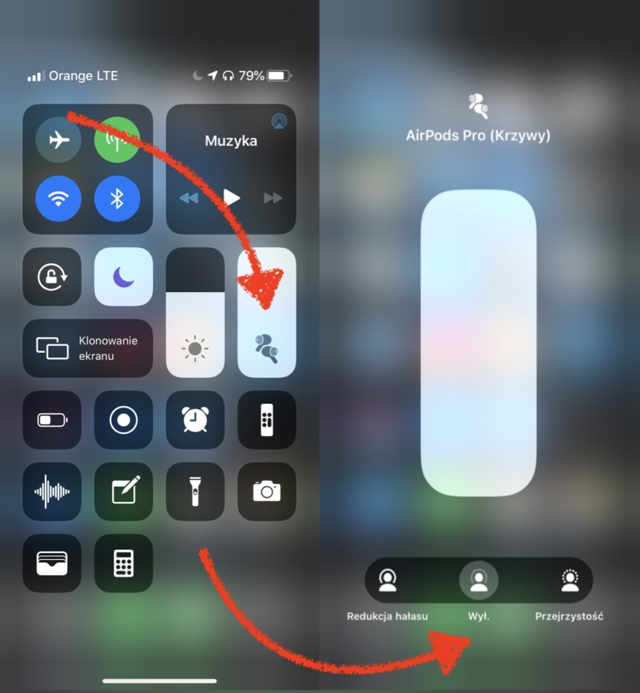 airpods pro redukcja hałasu przejrzystość class="wp-image-1040021" 