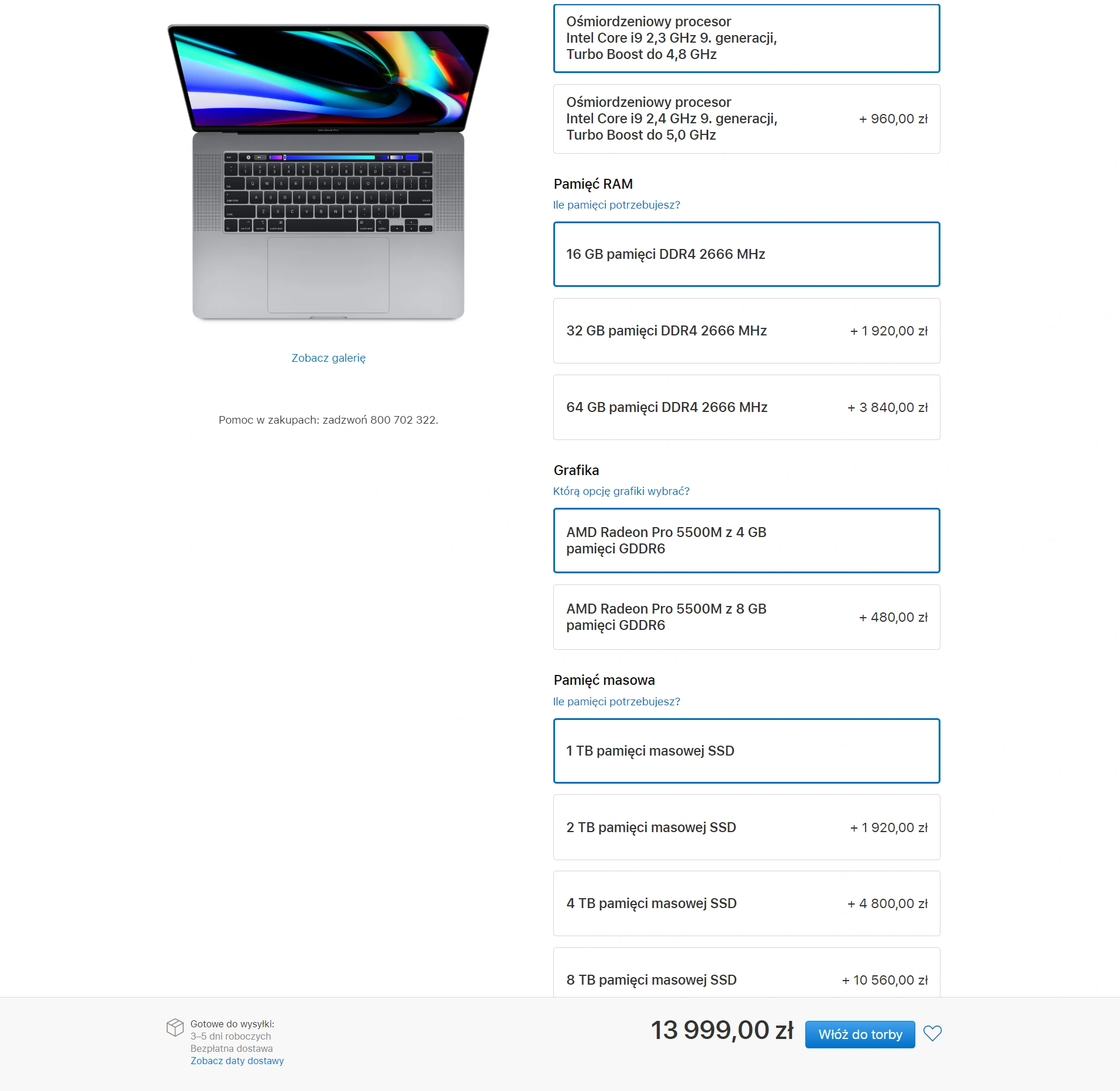 MacBook Pro 16 - ceny w Polsce