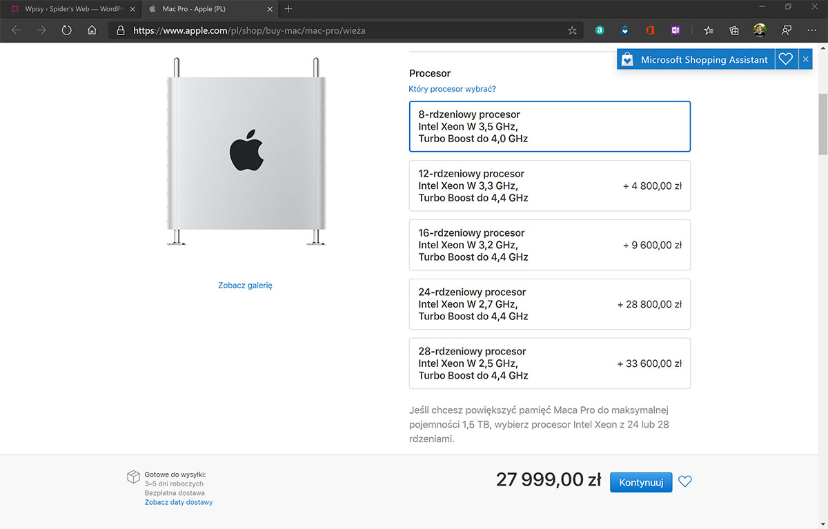 mac pro 2019 cena 