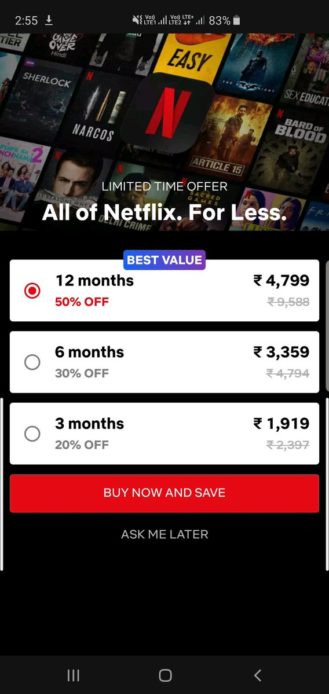 Netflix ma być tańszy, ale z dłuższą umową. Serwis testuje nowe abonamenty 