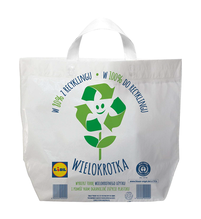 Torba wielokrotka w Lidlu zaoszczędzi 2000 ton plastiku rocznie. class="wp-image-1071999" 