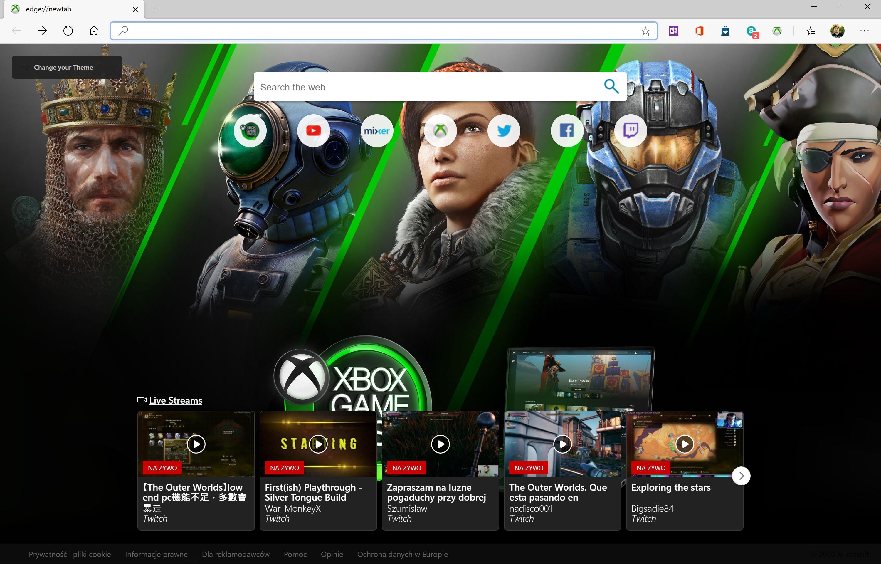 xbox new tab 