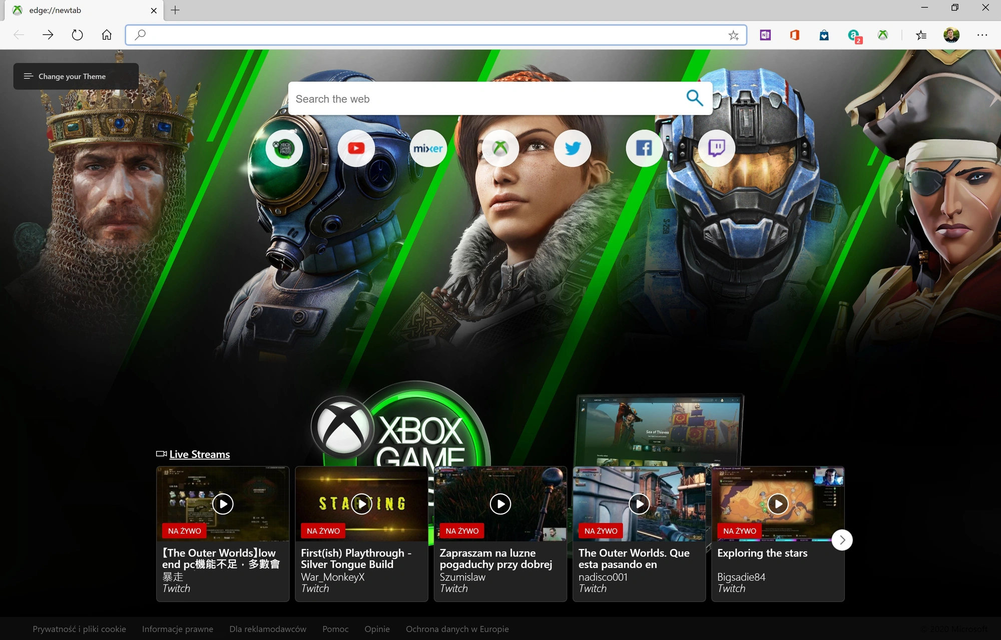 xbox new tab 