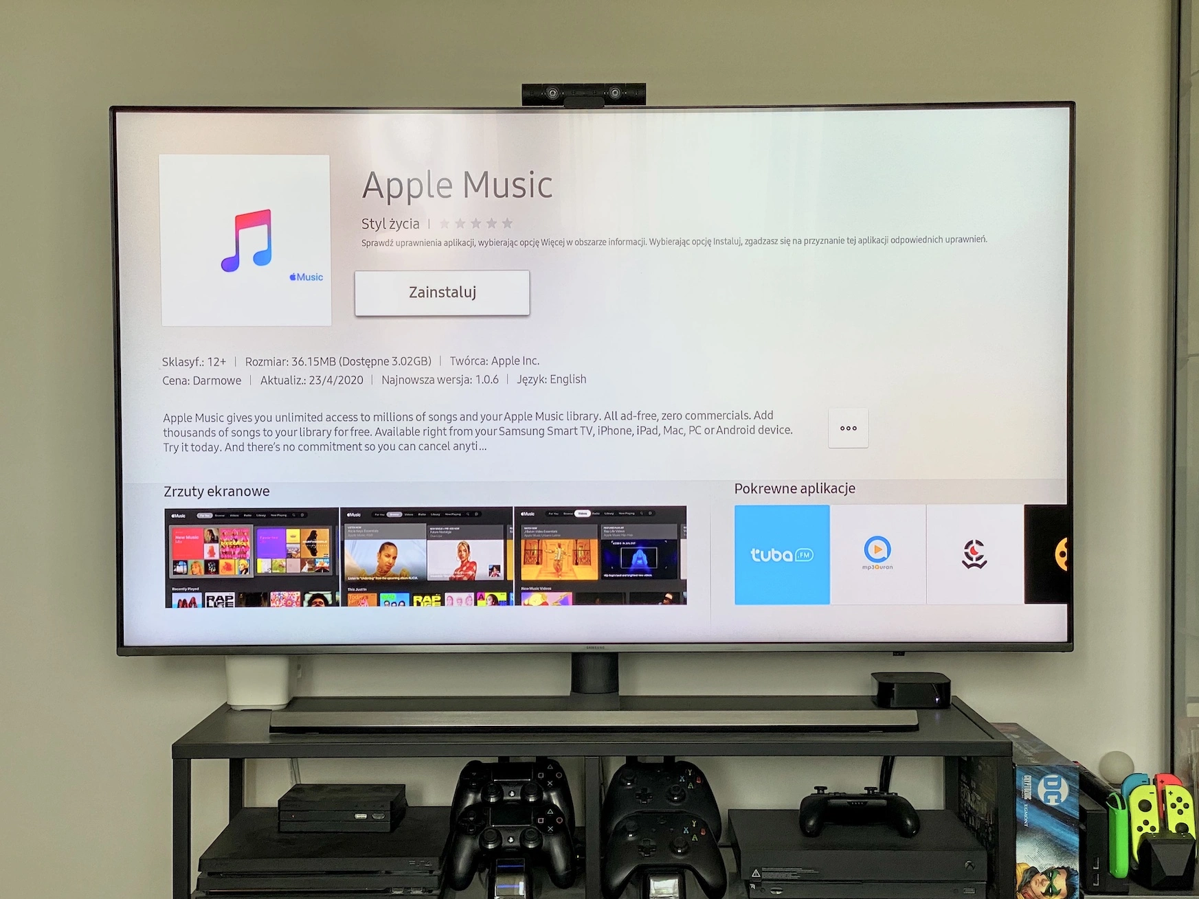 apple music samsung smart tv aplikacja class="wp-image-1133395"