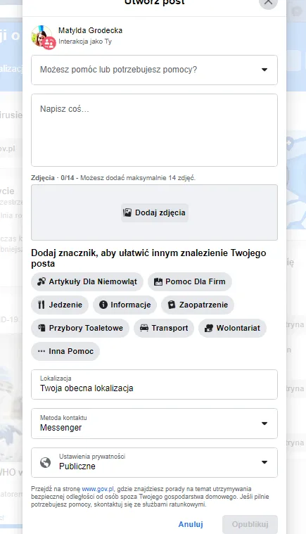 Jak pomagać przez Facebooka? class="wp-image-1124362" 
