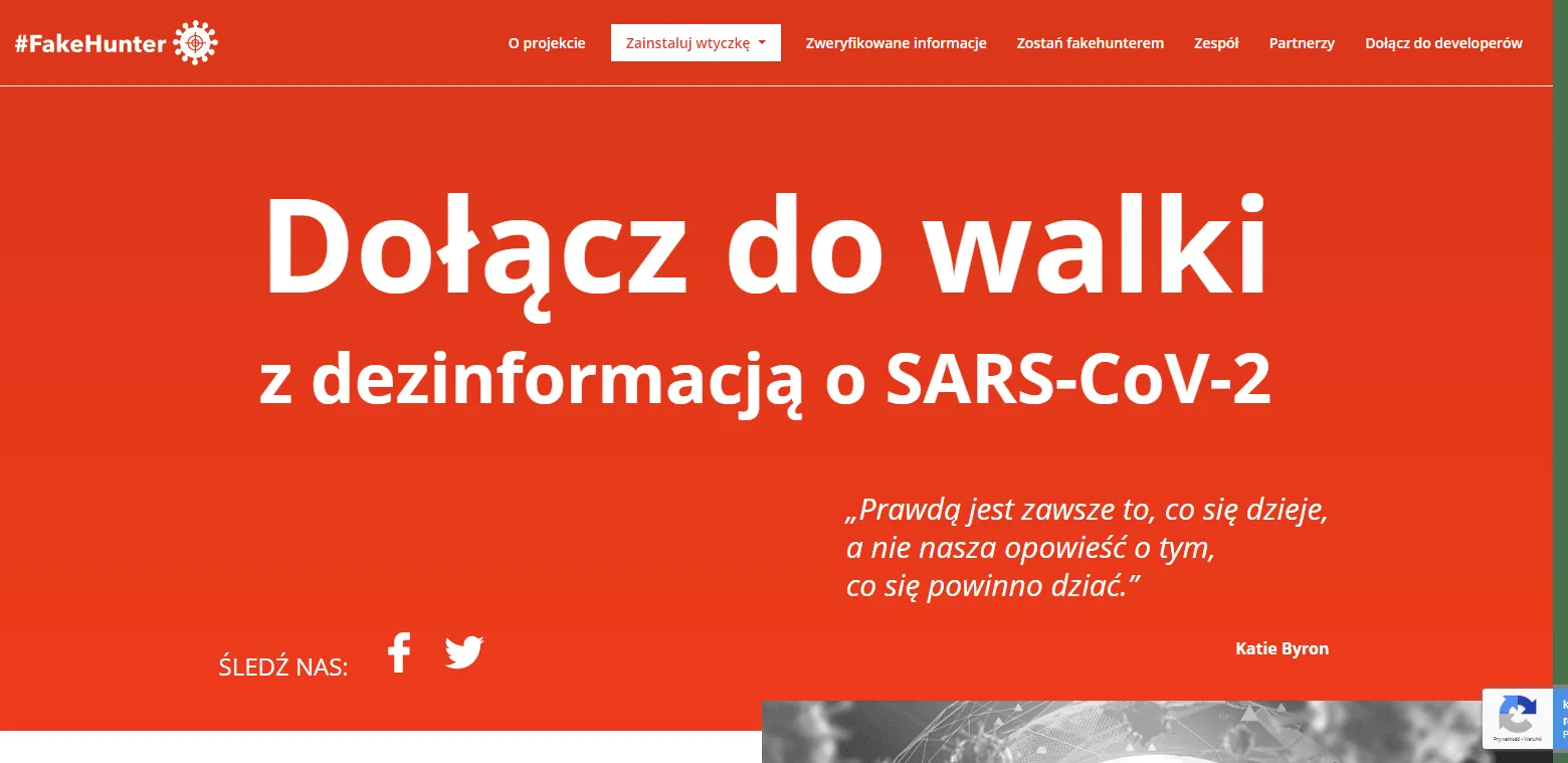 FakeHunter fake newsy o koronawirusie