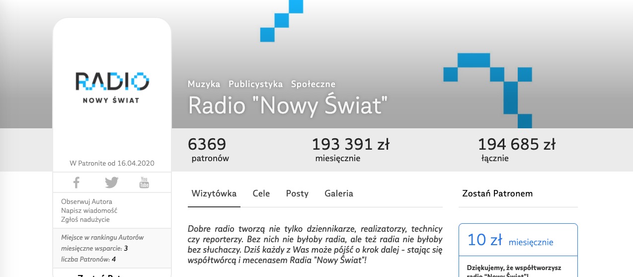 Byli dziennikarze Trójki zakładają Radio Nowy Świat. Idą jak burza na Patronie class="wp-image-1129240" 