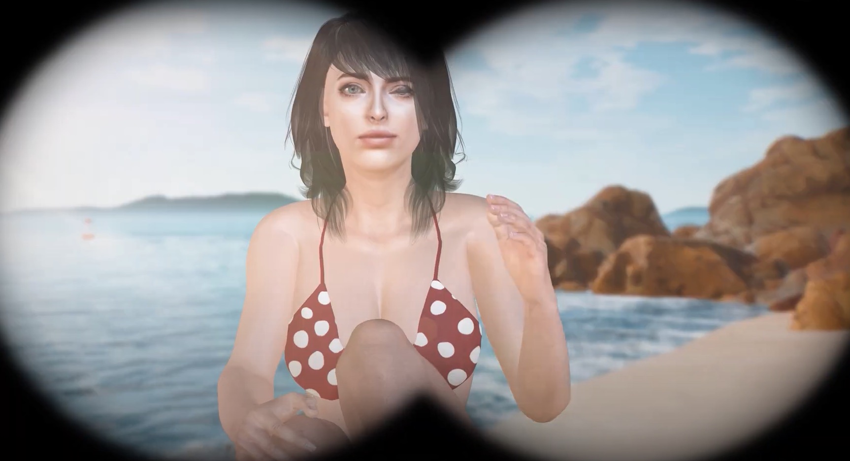 Ratownik w Lifeguard Simulator wystawia mandaty i podgląda