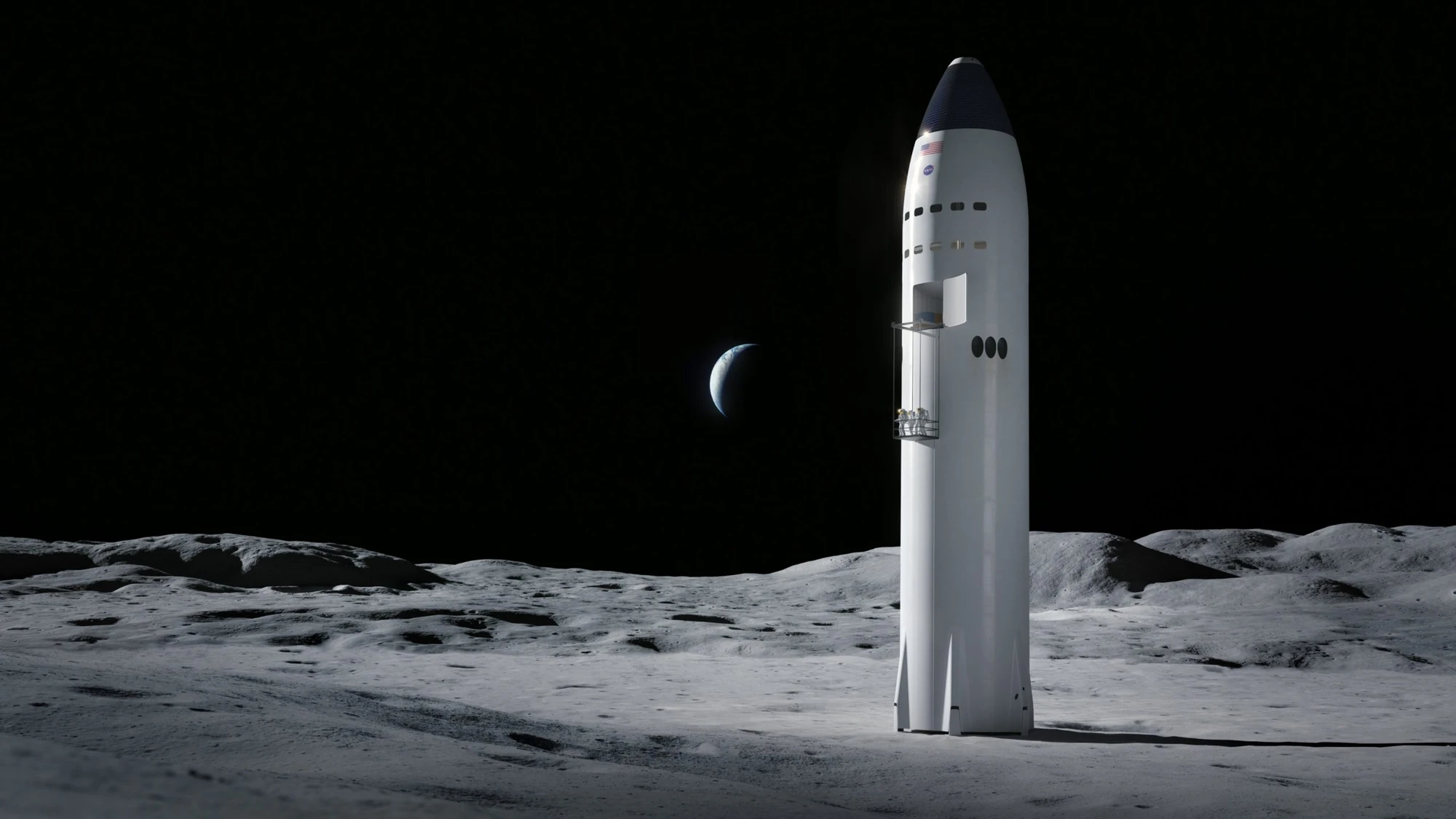 Pierwsza baza księżycowa będzie zbudowana ze statków Starship