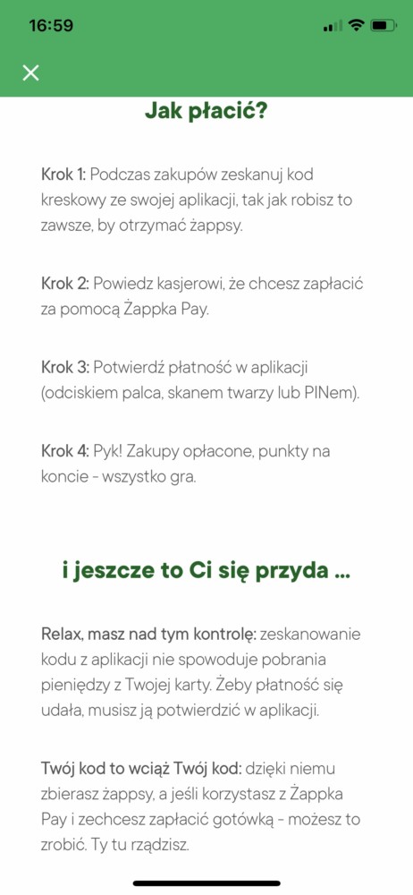 żappka pay żabka 
