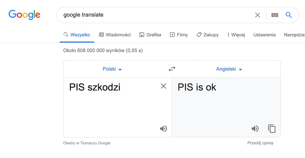 Google translate 2 Pis szkodzi is ok class="wp-image-1208743"
