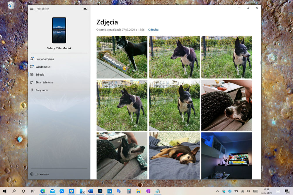 windows twój telefon usuwanie zdjęć
