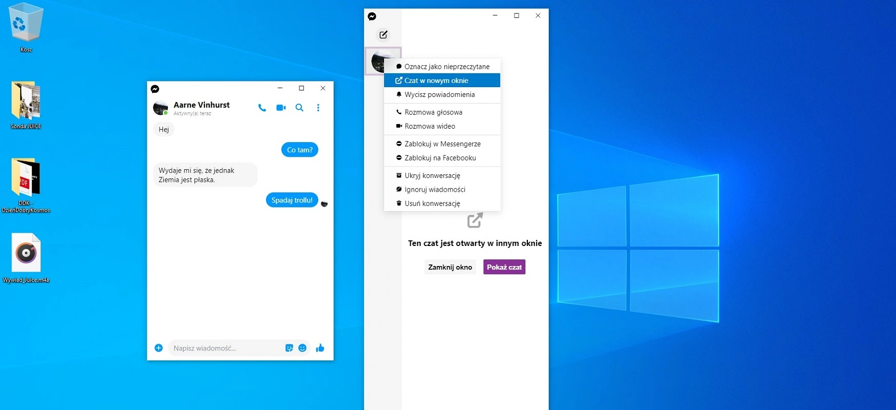 Messenger na Windowsa i Maca nabrał właśnie sensu. Oto funkcja czat w nowym oknie