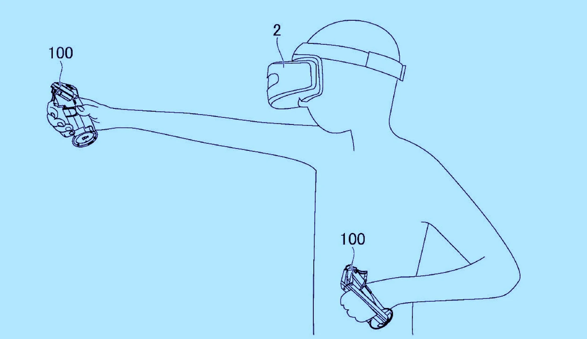 Kontroler Sony do PSVR/PSVR2 na patencie