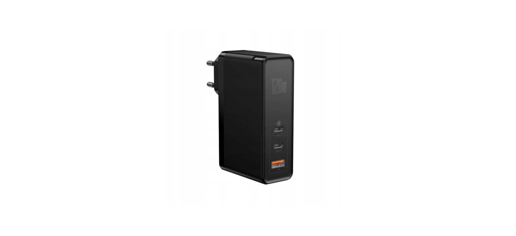 Szybka ładowarka sieciowa Baseus GaN C+C+U, 120 W, EU