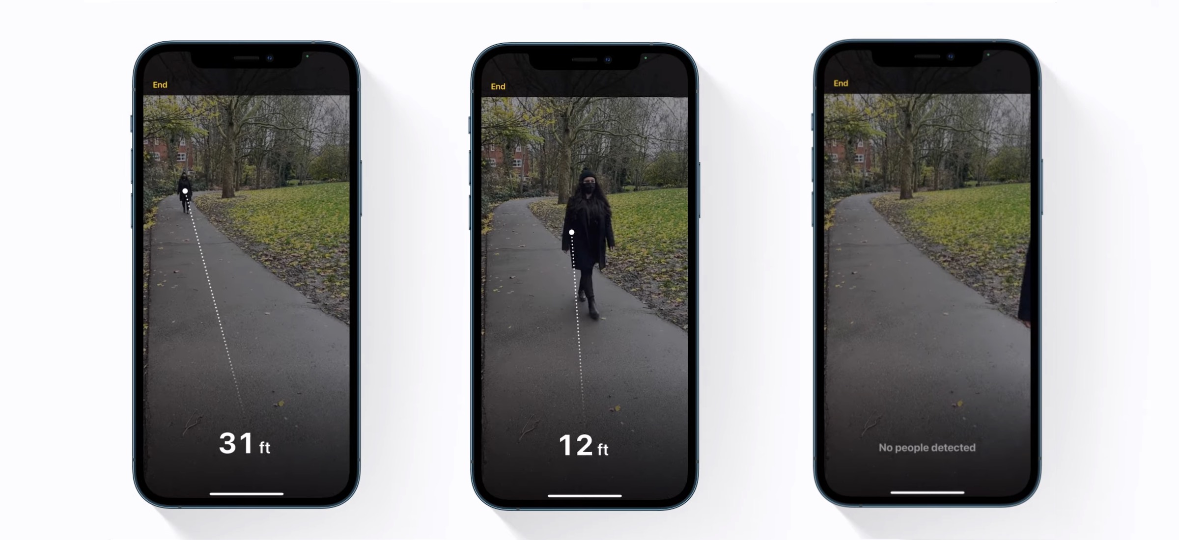 lidar iphone 12 pro wykrywanie ludzi