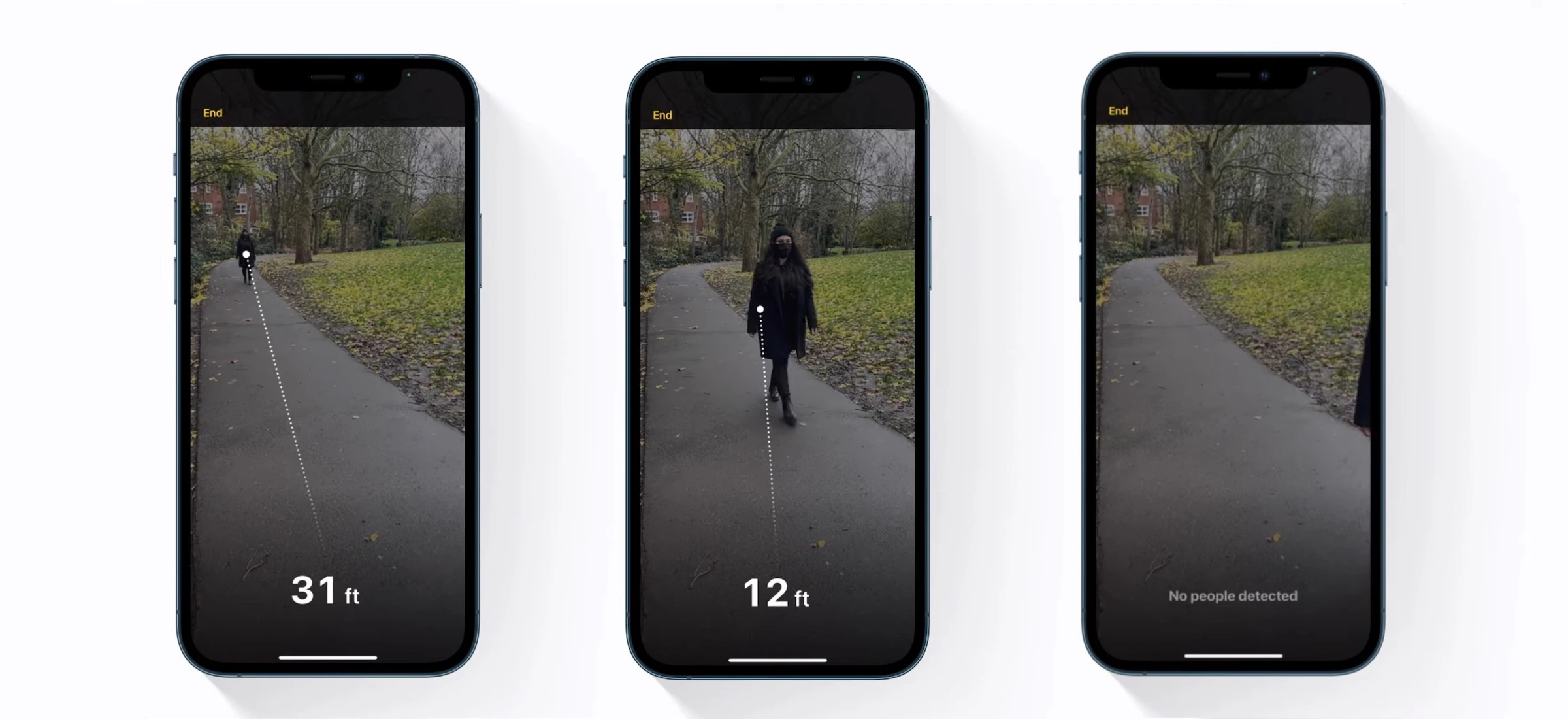 lidar iphone 12 pro wykrywanie ludzi