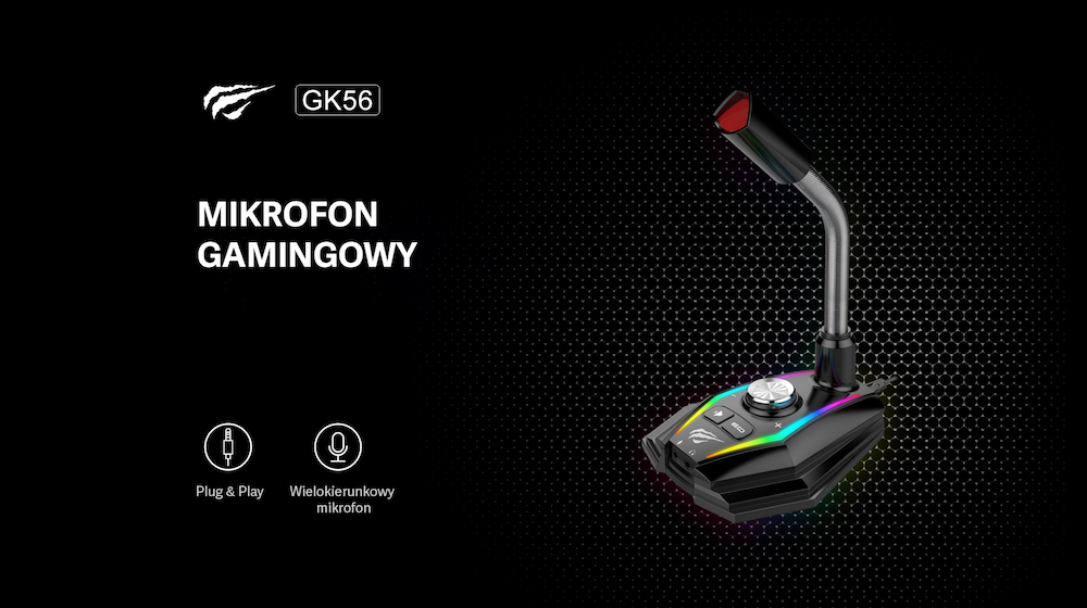Mikrofon Gamingowy RGB Havit GK56 EQ class="wp-image-1592066"